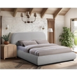 Meridian Furniture Vaughn Grey Chenille Fabric Full Bed