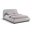 Meridian Furniture Vaughn Grey Chenille Fabric King Bed