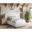 Meridian Furniture Vaughn Cream Boucle Fabric Twin Bed