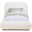 Meridian Furniture Vaughn Cream Boucle Fabric Twin Bed