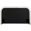 Meridian Furniture Vaughn Cream Chenille Fabric King Bed
