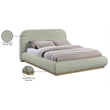 Meridian Furniture Vaughn Mint Chenille Fabric Full Bed