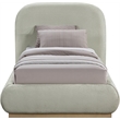 Meridian Furniture Vaughn Mint Chenille Fabric Twin Bed