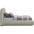 Meridian Furniture Vaughn Mint Chenille Fabric Twin Bed
