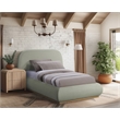 Meridian Furniture Vaughn Mint Chenille Fabric Twin Bed