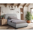 Meridian Furniture Vaughn Grey Chenille Fabric Twin Bed