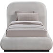 Meridian Furniture Vaughn Grey Chenille Fabric Twin Bed