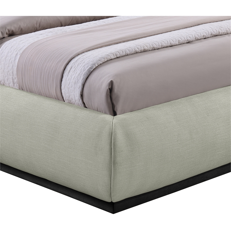Meridian Furniture Vaughn Mint Chenille Fabric Twin Bed
