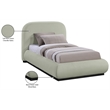 Meridian Furniture Vaughn Mint Chenille Fabric Twin Bed