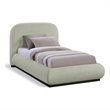 Meridian Furniture Vaughn Mint Chenille Fabric Twin Bed