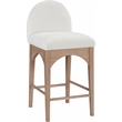 Meridian Furniture Waldorf Cream Chenille Fabric Stool