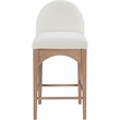 Meridian Furniture Waldorf Cream Chenille Fabric Stool