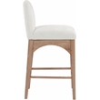 Meridian Furniture Waldorf Cream Chenille Fabric Stool