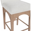 Meridian Furniture Waldorf Cream Chenille Fabric Stool