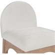Meridian Furniture Waldorf Cream Chenille Fabric Stool