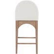 Meridian Furniture Waldorf Cream Chenille Fabric Stool