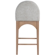 Meridian Furniture Waldorf Grey Chenille Fabric Stool