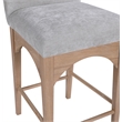 Meridian Furniture Waldorf Grey Chenille Fabric Stool