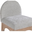 Meridian Furniture Waldorf Grey Chenille Fabric Stool