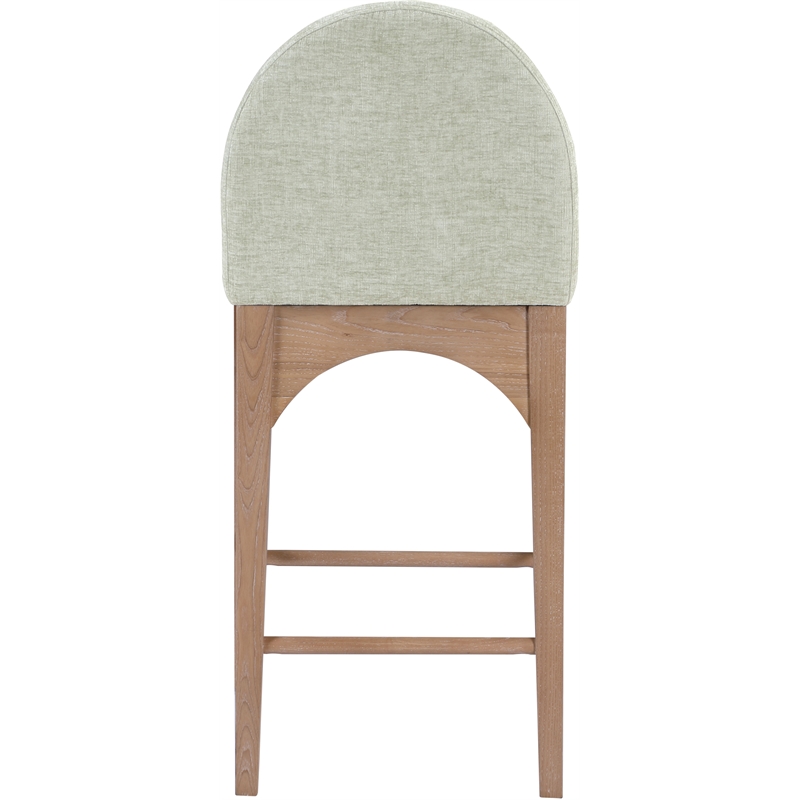 Meridian Furniture Waldorf Mint Chenille Fabric Stool