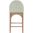 Meridian Furniture Waldorf Mint Chenille Fabric Stool