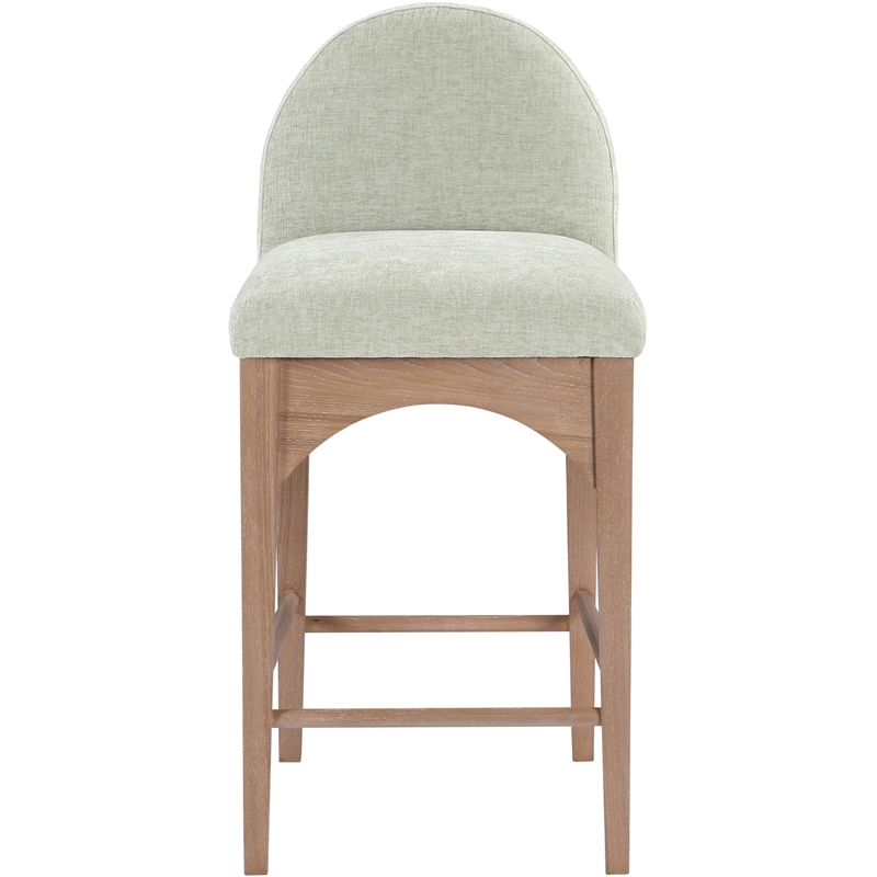 Meridian Furniture Waldorf Mint Chenille Fabric Stool