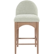 Meridian Furniture Waldorf Mint Chenille Fabric Stool