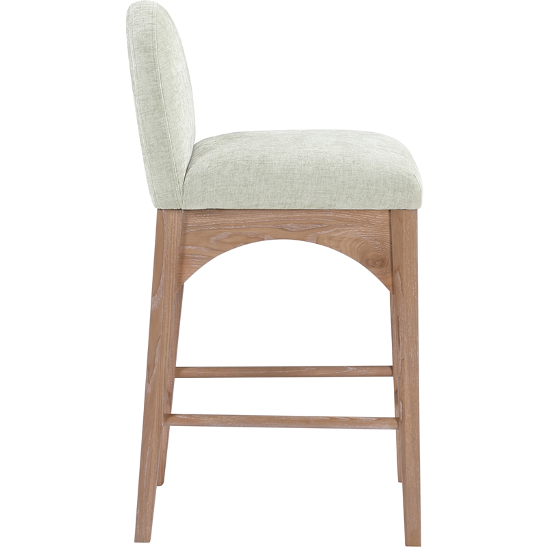Meridian Furniture Waldorf Mint Chenille Fabric Stool