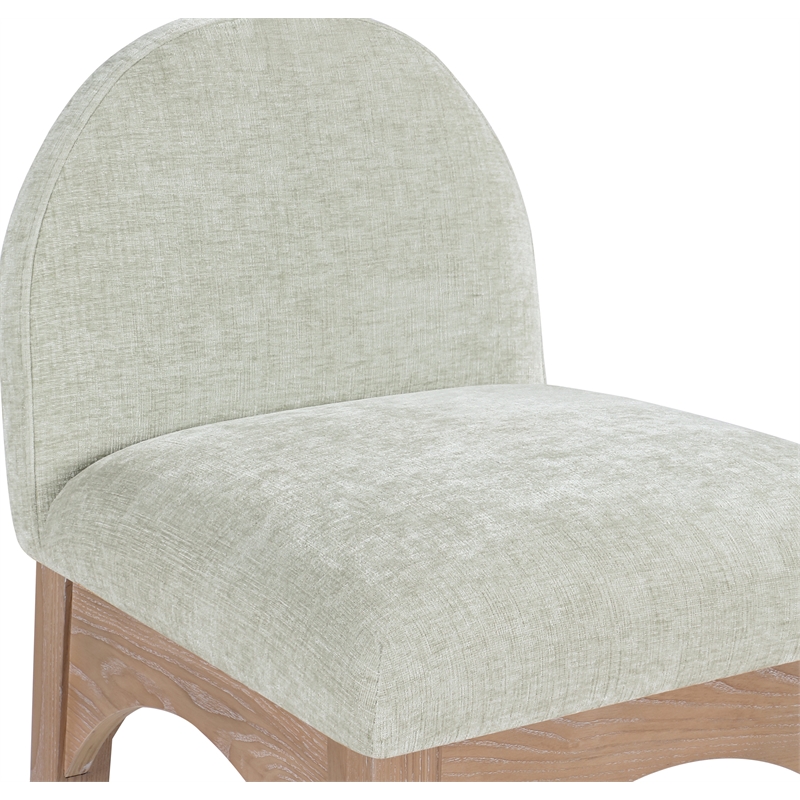 Meridian Furniture Waldorf Mint Chenille Fabric Stool