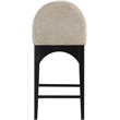 Meridian Furniture Waldorf Beige Chenille Fabric Stool
