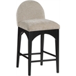 Meridian Furniture Waldorf Beige Chenille Fabric Stool