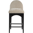 Meridian Furniture Waldorf Beige Chenille Fabric Stool