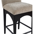 Meridian Furniture Waldorf Beige Chenille Fabric Stool