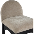 Meridian Furniture Waldorf Beige Chenille Fabric Stool