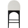 Meridian Furniture Waldorf Cream Chenille Fabric Stool