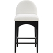 Meridian Furniture Waldorf Cream Chenille Fabric Stool