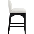 Meridian Furniture Waldorf Cream Chenille Fabric Stool