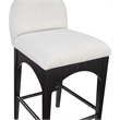 Meridian Furniture Waldorf Cream Chenille Fabric Stool