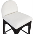 Meridian Furniture Waldorf Cream Chenille Fabric Stool