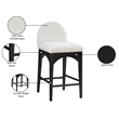 Meridian Furniture Waldorf Cream Chenille Fabric Stool