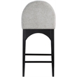 Meridian Furniture Waldorf Grey Chenille Fabric Stool