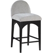 Meridian Furniture Waldorf Grey Chenille Fabric Stool