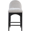 Meridian Furniture Waldorf Grey Chenille Fabric Stool