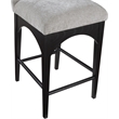 Meridian Furniture Waldorf Grey Chenille Fabric Stool