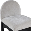 Meridian Furniture Waldorf Grey Chenille Fabric Stool