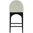 Meridian Furniture Waldorf Mint Chenille Fabric Stool