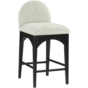 Meridian Furniture Waldorf Mint Chenille Fabric Stool