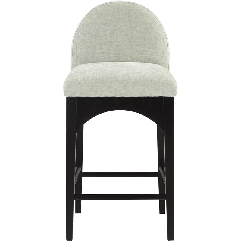 Meridian Furniture Waldorf Mint Chenille Fabric Stool