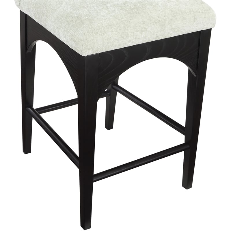 Meridian Furniture Waldorf Mint Chenille Fabric Stool