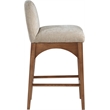 Meridian Furniture Waldorf Beige Chenille Fabric Stool